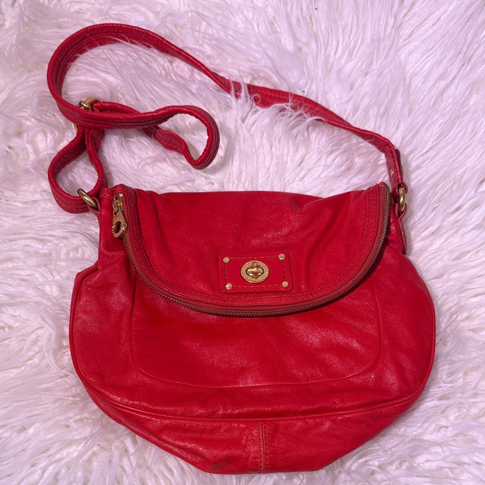 Marc by Marc Jacob Red Leather Shoulder Bag